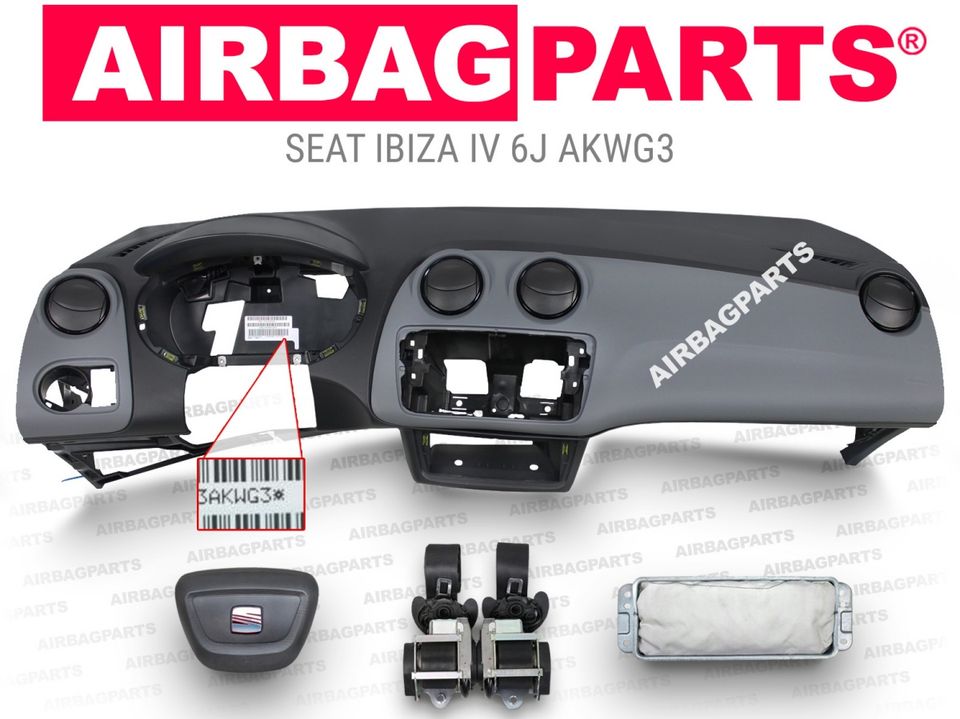 SEAT IBIZA IV 6J AKWG3 Armaturenbrett Airbag Satz in Bremen