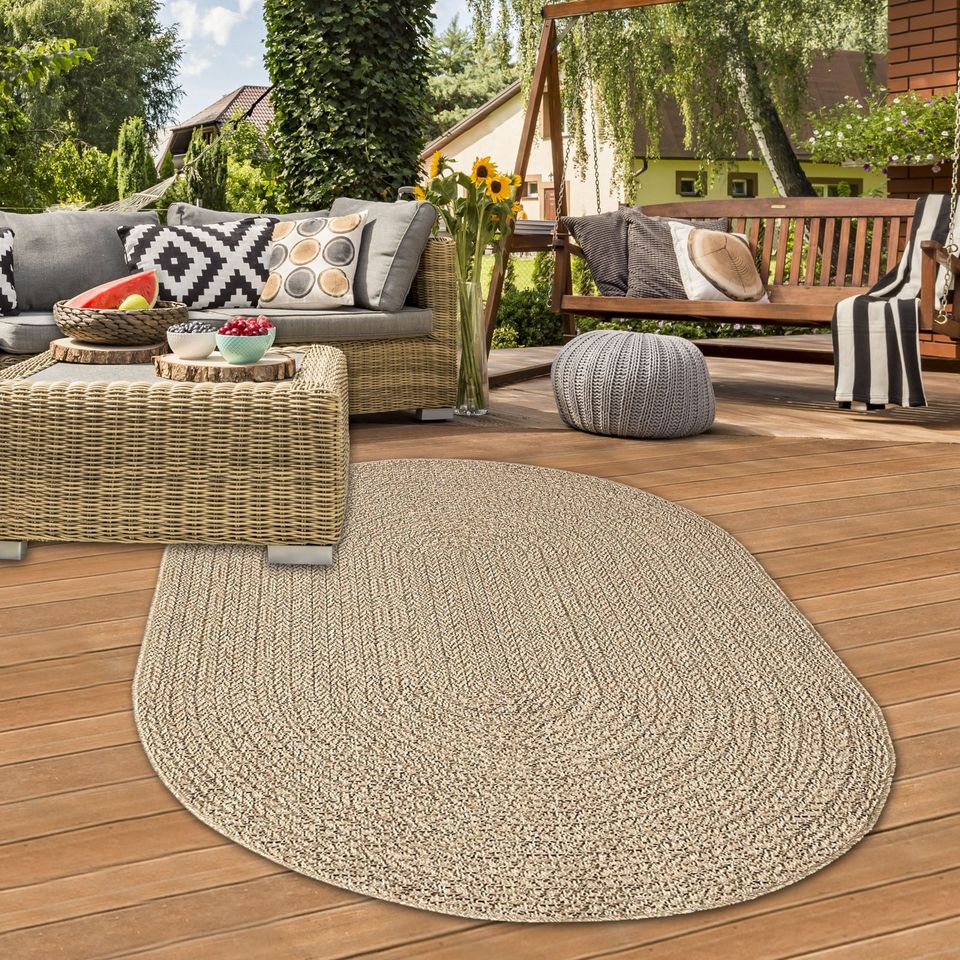 Moderner In- und Outdoorteppich im Jute-Look in Olching