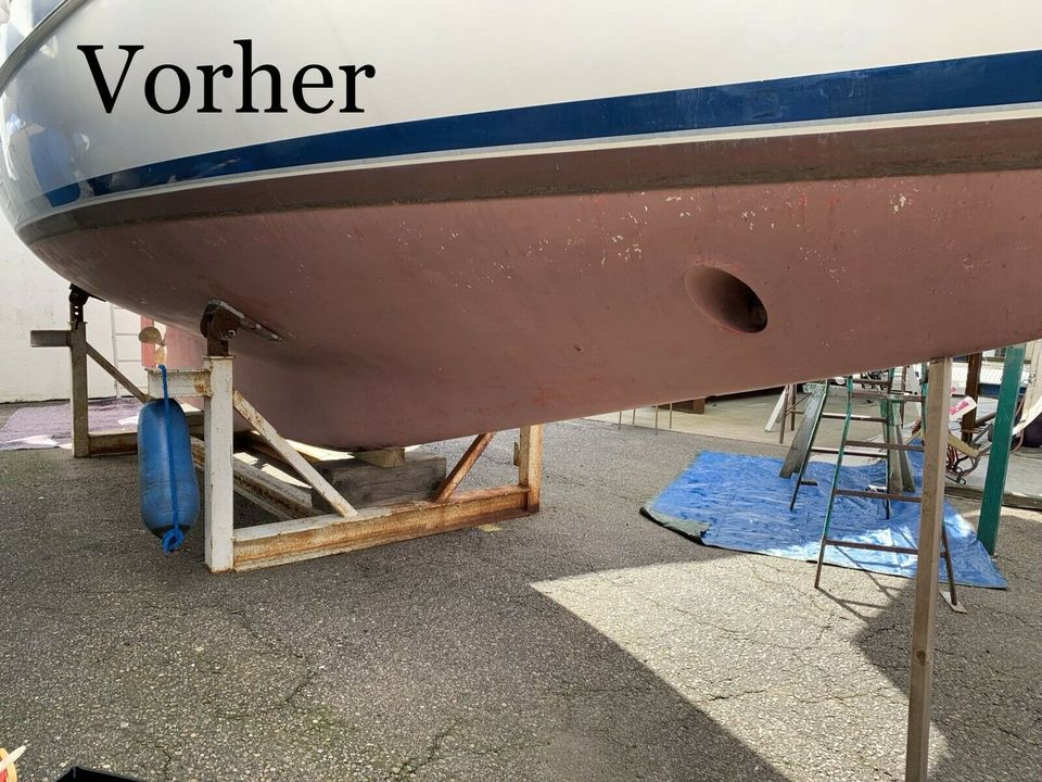 Segelyacht,polieren,Pflege,Unterwasserschiff,Motoryacht,Yacht in Heiligenhafen 