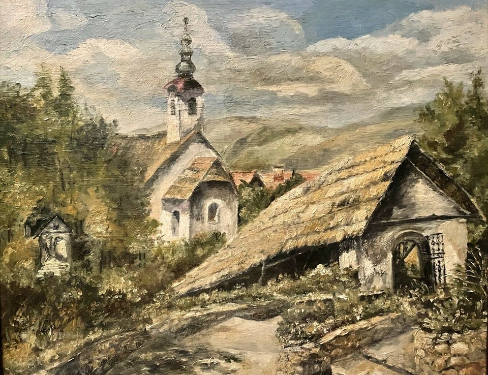Antik Ölgemälde Öl Platte Landschaft Bild Gemälde in Hagen