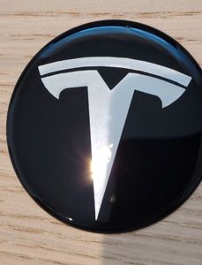 4x Tesla Nabendeckel Felgendeckel Nabenkappen Weiß für Model 3