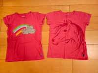 2 JAKO-O T-Shirts Pferd + Pailletten Regenbogen Gr. 128/134 Pink Nordrhein-Westfalen - Essen-Haarzopf Vorschau