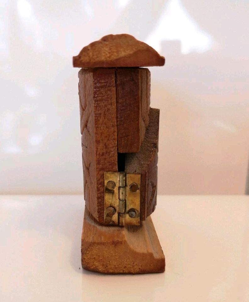 Miniatur geschnitzte Holz Triptychon Ikonen mit Jesus Christus in Isny im Allgäu