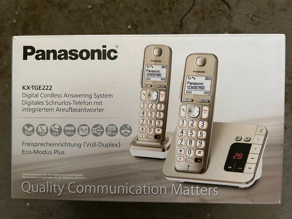 Panasonic DECT Telefon mit Anrufbeantworter, 2 Mobilteile in Berlin
