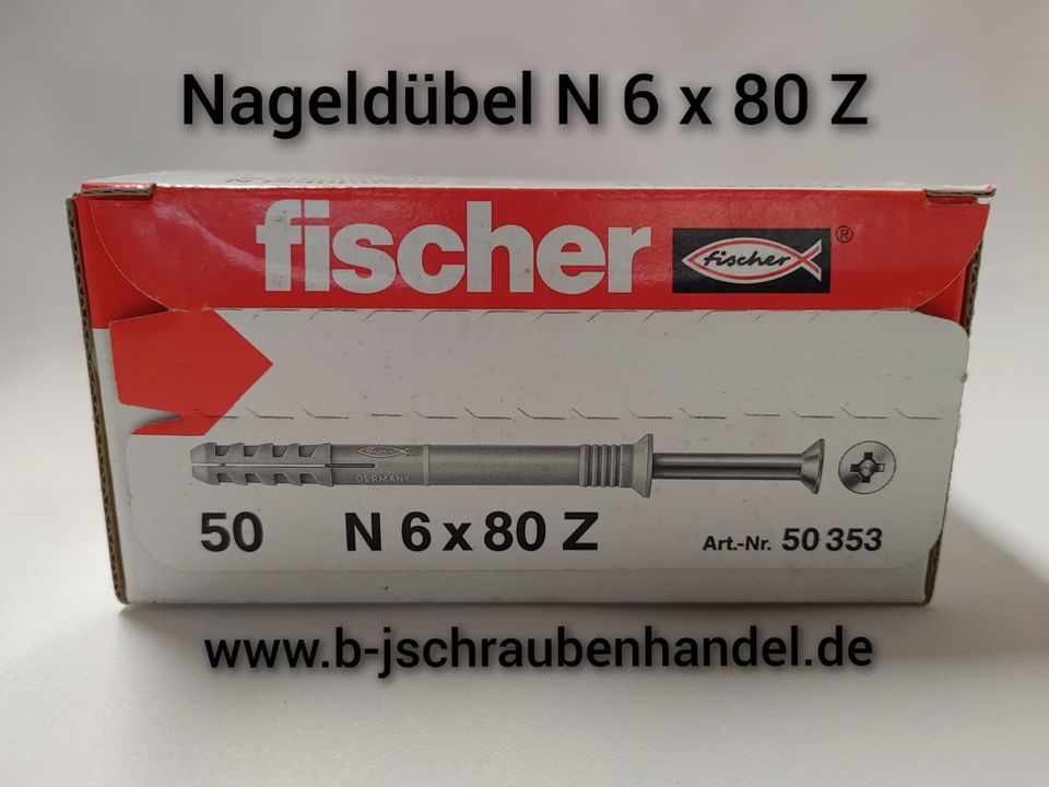 Nageldübel Fischer Senkkopf N 6x80 Z galv. verzinkt Art. Nr: 5035 in Bielefeld