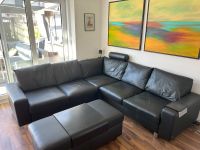 Stressless Ecksofa E200 Leder schwarz mit Dppelhocker - Couch Bayern - Mindelheim Vorschau