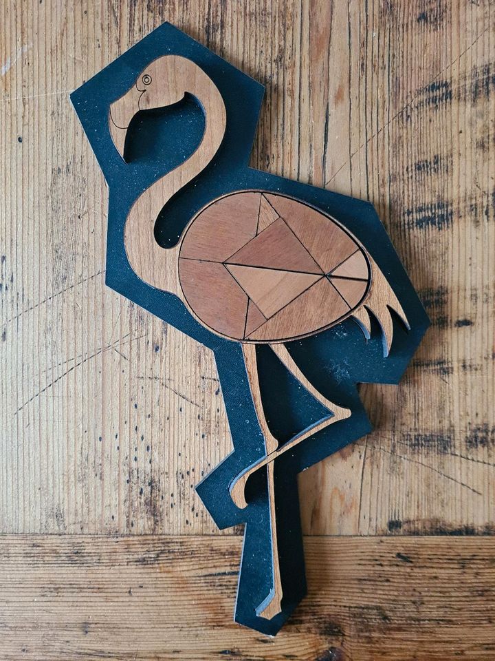 Knobelspiel Holz Holzlegespiel Flamingo in Mainz