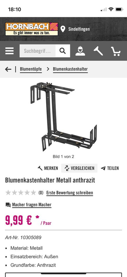 4x Blumenkasten mit Blumenkastenhalter und Untersetzer Grau in Böblingen