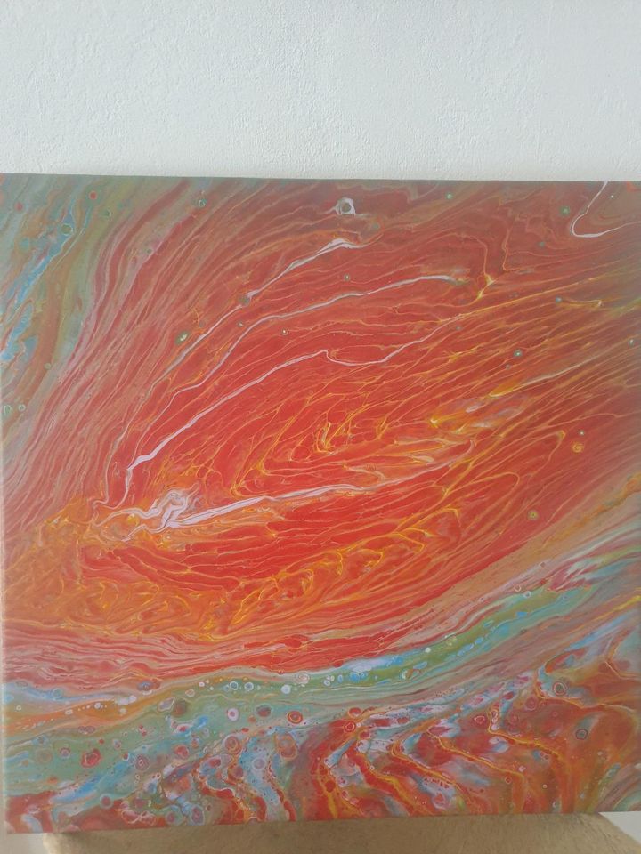 Hochwertige Acryl Pouring Gemälde "Lava Strom" in Sulz