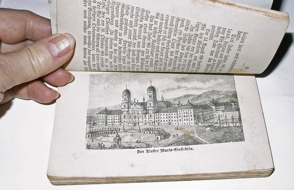 Buch 1901*Geschichte des Klosters Maria Einsiedeln*Holzschnitte in Oy-Mittelberg