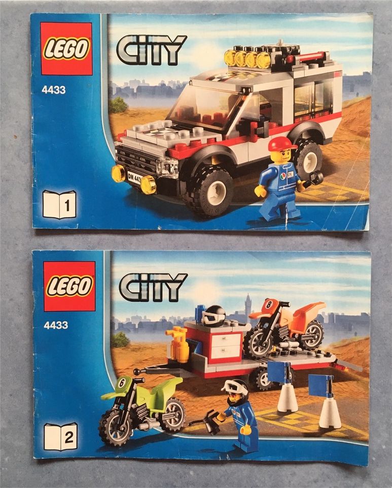 Lego City Crossbike Transporter 4433 in Hatten