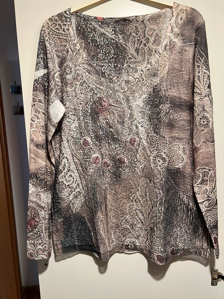 ☀️Tredy Shirt, Tunika, luftig mit Spitze und Strass, Gr. 40 in Augsburg