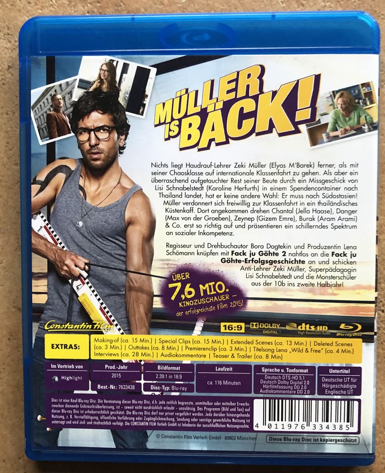 Fack Ju Göhte 2, „Müller is Bäck!“, Blu-ray in Himmelpforten