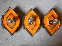 3x Vintage Wandlampe orange/braun, Keramik, 70er Niedersachsen - Holzminden Vorschau