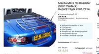 Gepäckträger Mazda MX5 NC Roadster 2006-2014 Saarland - Neunkirchen Vorschau