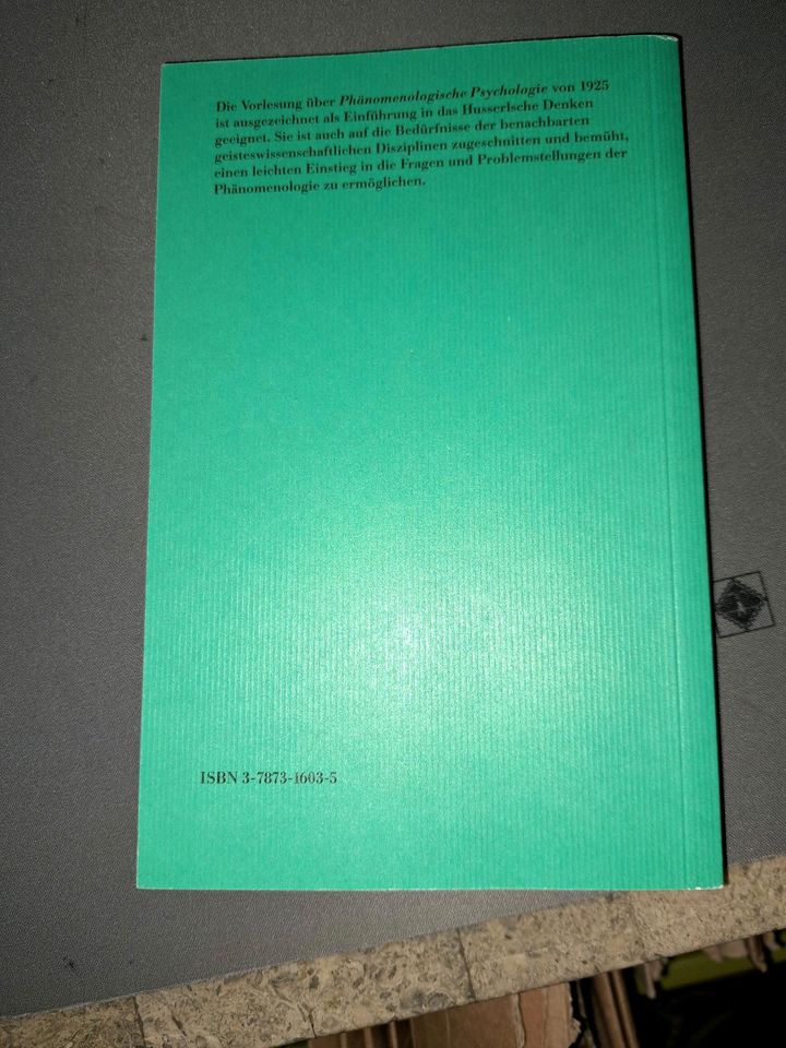 Edmund Husserl Phänomenologische Psychologie Philosophie in Berlin