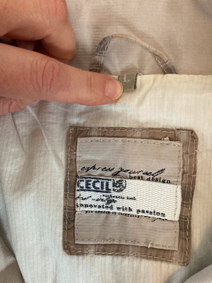 Übergangsjacke Sommerjacke Gr. L beige von Cecil Damen in Kippenheim