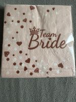 JGA Servietten Team Bride Braut Papierservietten Tischdeko Hessen - Groß-Gerau Vorschau