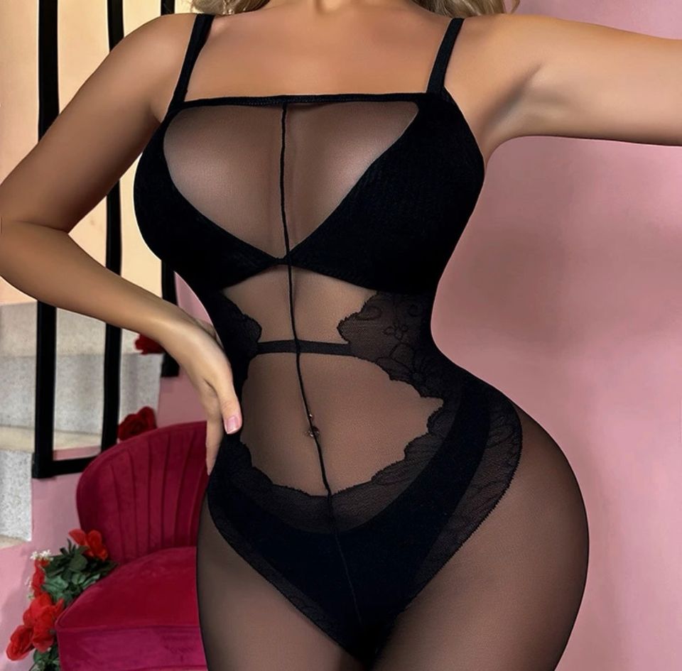 Bodystocking Catsuit Dessous Sexy Erotik Schritt offen Nylon in Essen