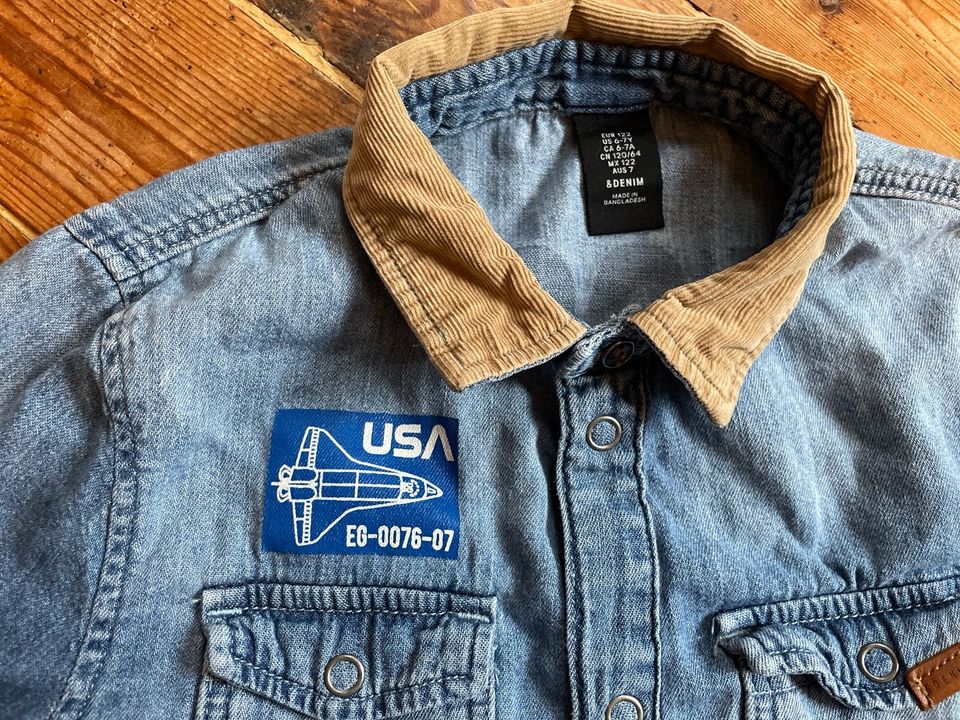 122 Jeanshemd NASA H&M Jeans Hemd USA Junge Mädchen neuwertig in Hamburg