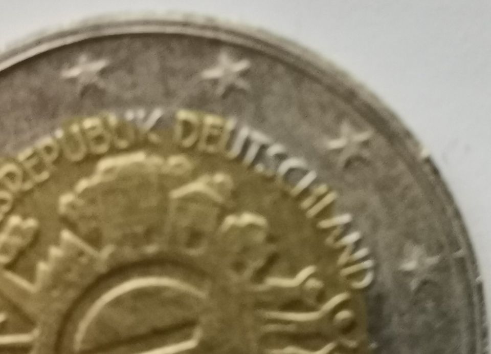 " Fehlprägung" 2 Euro Münze Gedenkmünze Bundesrepublik Deutschlan in Angelbachtal