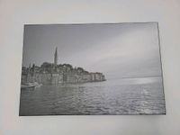 Leinwand Bild Skyline Rovinj Kroatien schwarz weiss Baden-Württemberg - Ketsch Vorschau