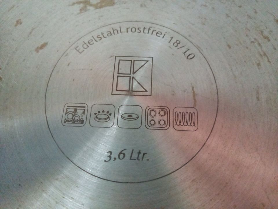 3 Kochtöpfe Edelstahltöpfe Töpfe zum Kochen Fissler 3,6 L 1,8 L in Sundern (Sauerland)