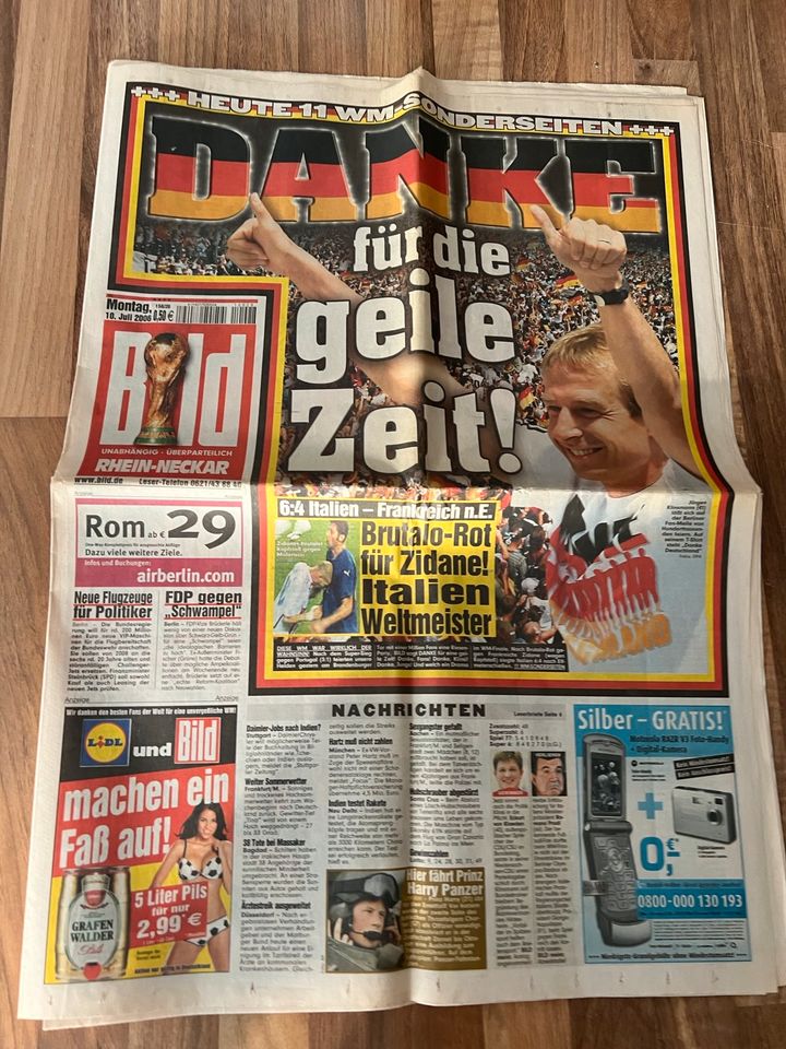 Bild Zeitung WM 2006 Italien Deutschland DFB Sammler Nostalgie in Mannheim