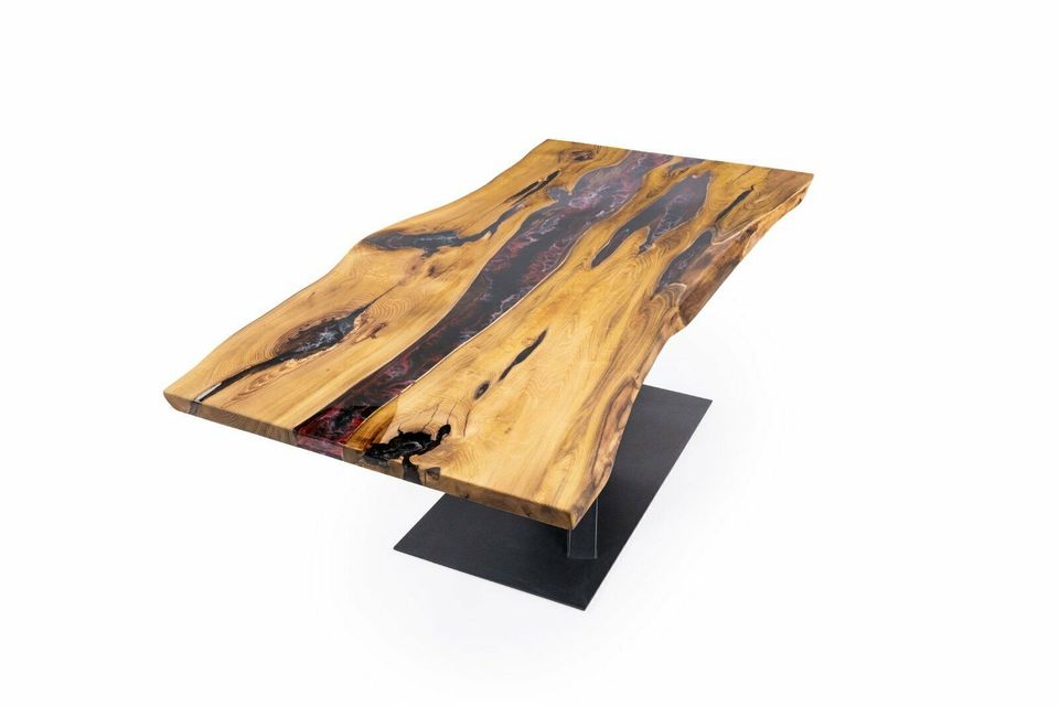 HolzGold® Esstisch Eiche  Massivholz Tischplatte  Baumkante Neu in Herford