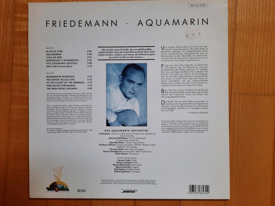 Friedemann Aquamarin Vinyl Platte von 1990 in Neumarkt i.d.OPf.