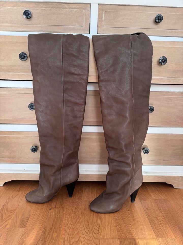 Isabel Marant Stiefel, Overknees, Leder Gr 39 40, Boots Designer in Stuttgart