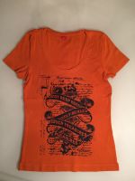 s.Oliver T-Shirt orange mit Aufdruck Gr. 38 Hessen - Hofheim am Taunus Vorschau