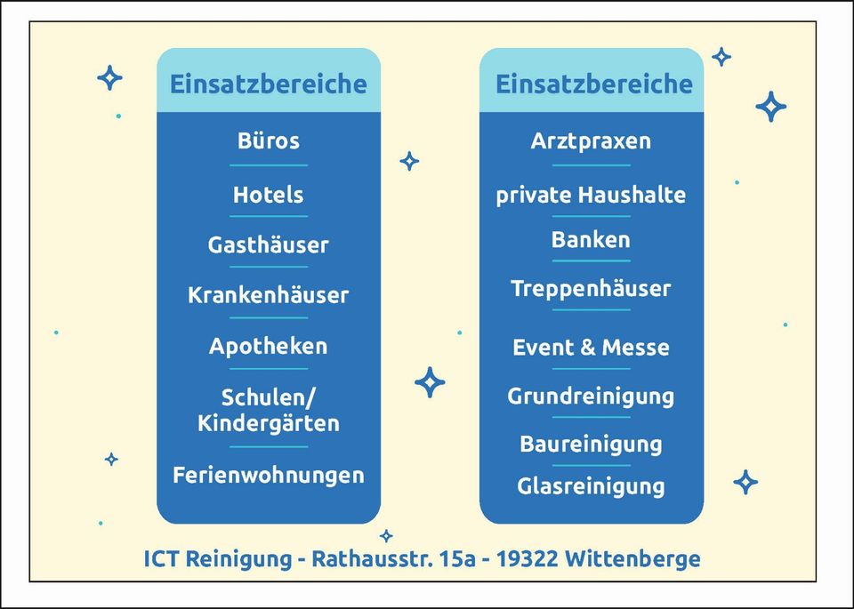 Reinigungskräfte / Reinigungservice / ReinigungDienstleistungen in Wittenberge