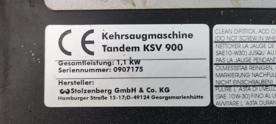 Kehrmaschine / Motorbesen Benzin Tandem KSV in Lilienthal