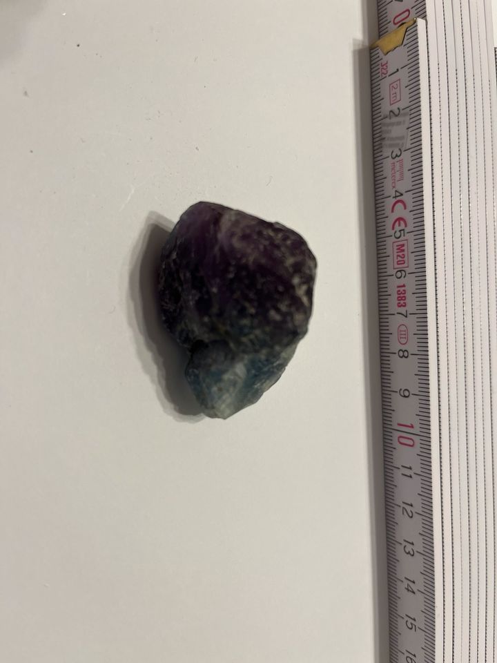 Rauher Regenbogen Fluorit-Kristall, 46g, 4x3x3cm, Mineral in Schwerin