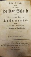 Antik  - in Leder gebundene Bibel Martin Luther 1832 Hessen - Gelnhausen Vorschau