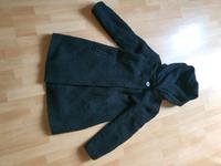 Schwarzer Bouclé Mantel von Vila mit großer Kapuze Düsseldorf - Bilk Vorschau