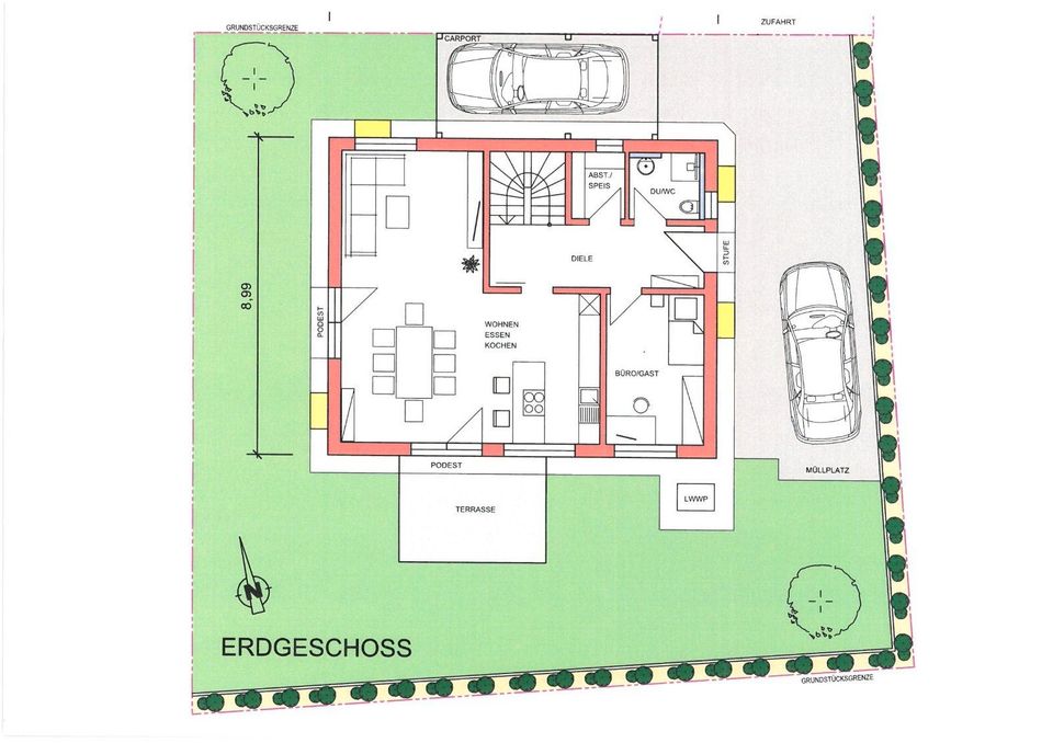 Neubau eines Einfamilienhauses mit Keller und Außenanlage in ruhiger Lage in 91154 Rothaurach in Roth