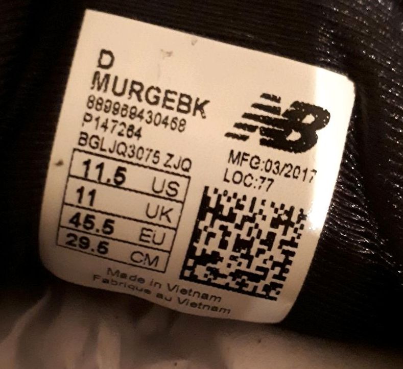New Balance MURGEBK Sneaker/Laufschuhe Gr. 45,5 - NEU - in Mittenwalde