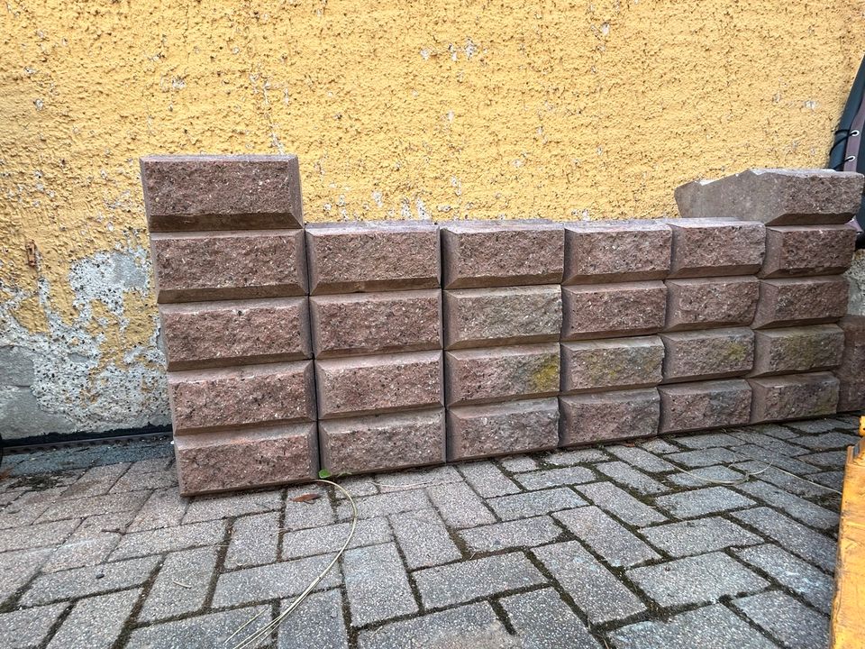 Stützmauer Gartenmauer Steine rotbraun 30 Stk. Florwand Corolla in Groß-Umstadt