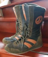 Coole Schnür Stiefel Olivgrün Peace Gr.38 super Zustand Thüringen - Greiz Vorschau