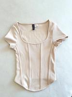 Korsett Top T-Shirt beige Creme Hautfarben eng figurbetont XXS Hessen - Marburg Vorschau