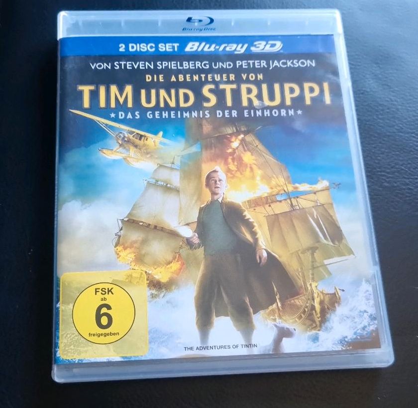 Tim und Struppi Bluray 2 Disc Set 3D Das Geheimnis der Einhorn in Kahl am Main