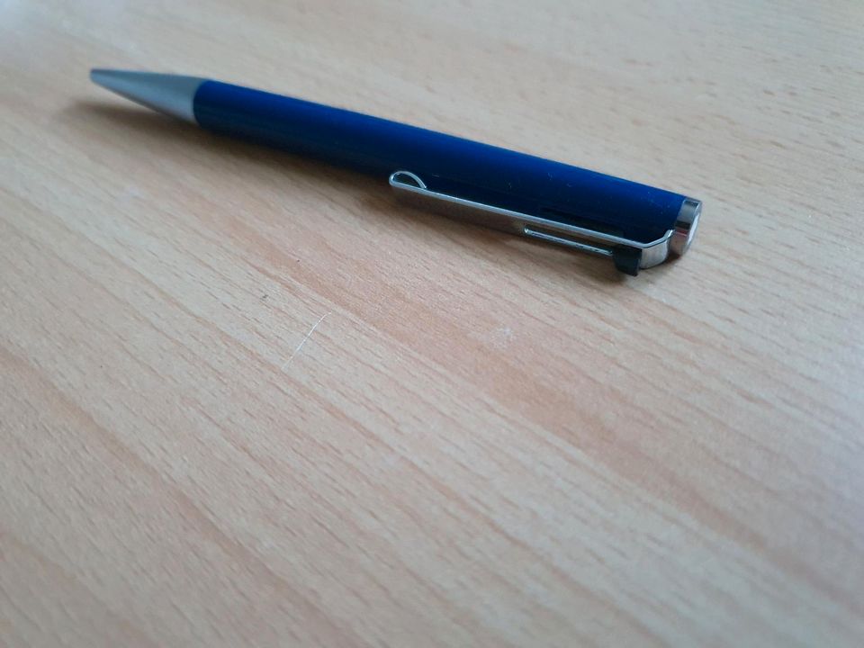 1980 MONTBLANC Kugelschreiber Ball Pix Pen - BLAU & STAHL - in Vahlde