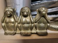 Messing Affen, drei weise Affen Figur Nordrhein-Westfalen - Herzebrock-Clarholz Vorschau