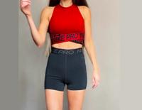 Nike Pro High Waist fit fitness gym Shorts Hüft Taille ripped S Hessen - Herborn Vorschau