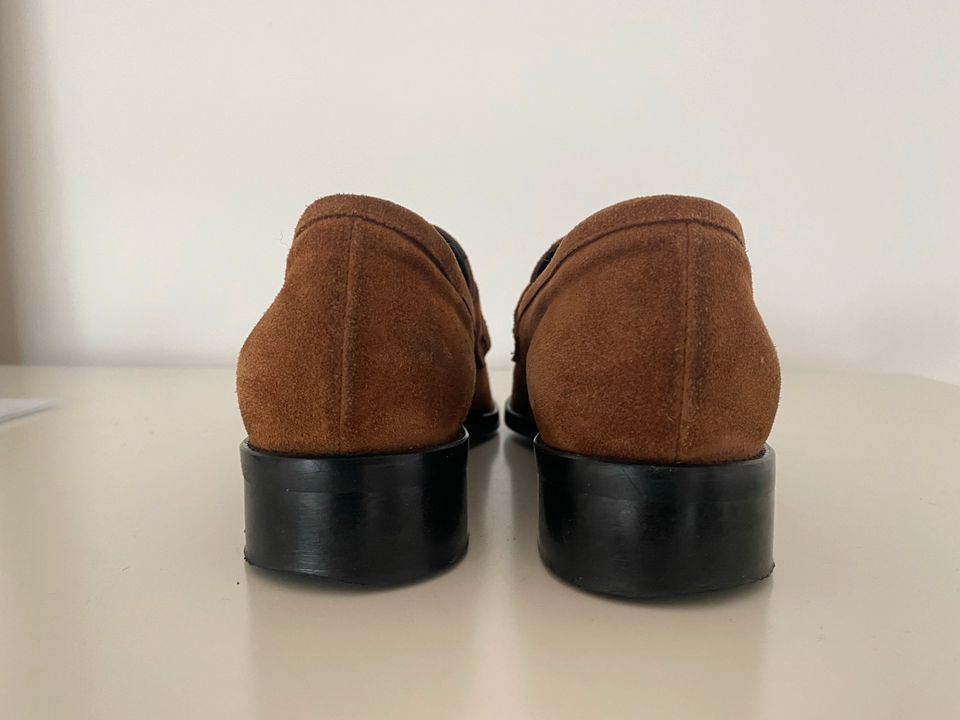 Konstantin starke Penny loafer Wildleder Cognac Gr. 39 in Düsseldorf