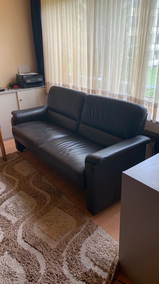 Leder couch sofa 3  sitzer wohnzimmer schlafzimmer  kinderzimmer in Krefeld