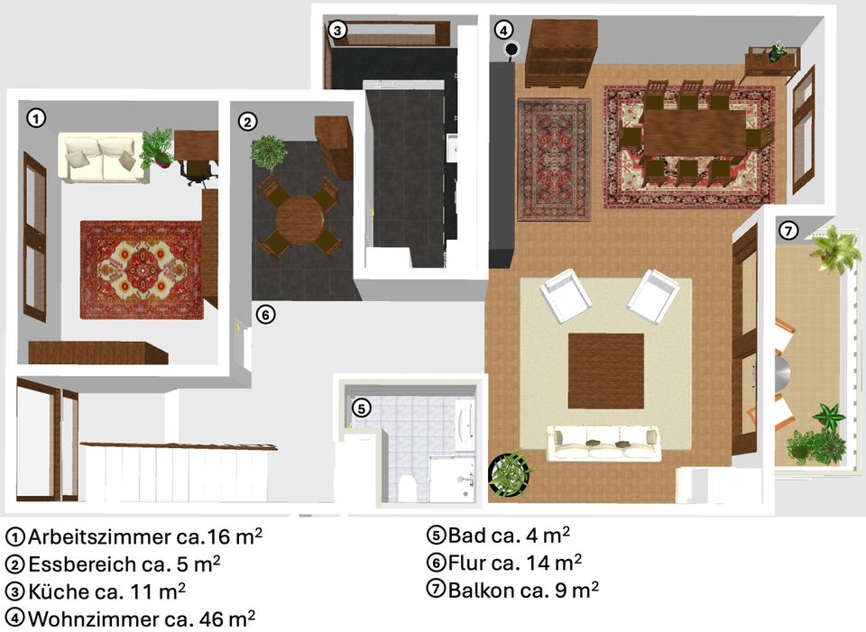 Traumhafte Maisonnette-Wohnung mit Dachterrasse in begehrter Wohnlage PROVISIONSFREI in Hamburg