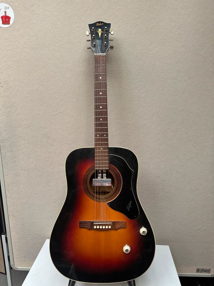 Höfner Arizona 489 E Vintage Acoustic Gitarre 70er in Frankfurt am Main